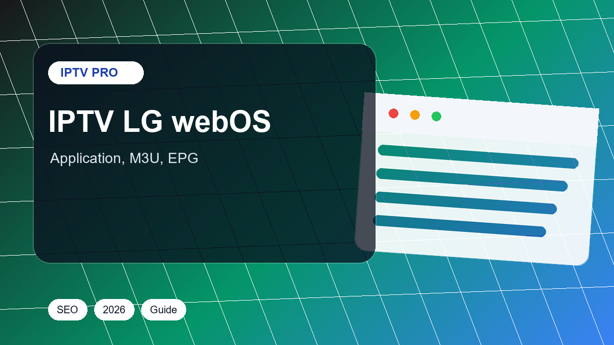 Application IPTV LG webOS : installation, choix du lecteur et réglages