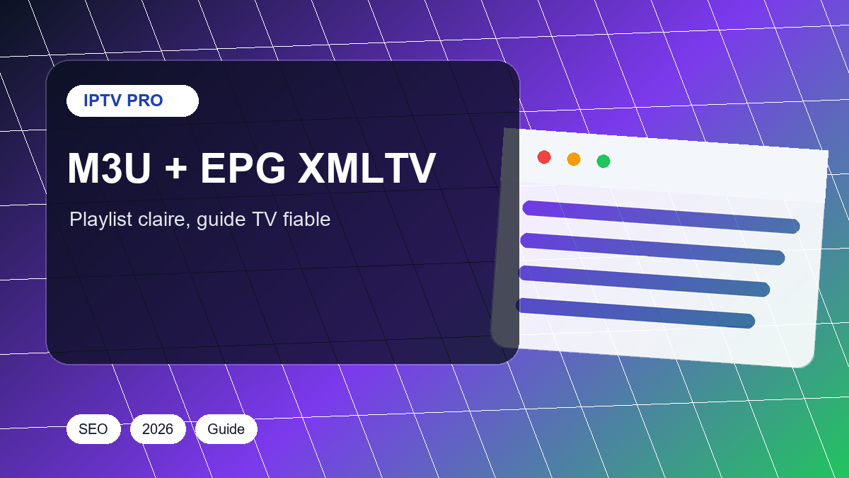 Liste M3U IPTV et EPG XMLTV : comprendre les liens sans se tromper